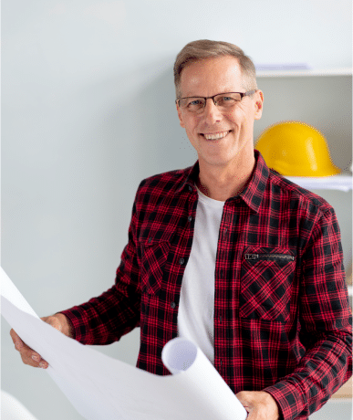 Architecte souriant